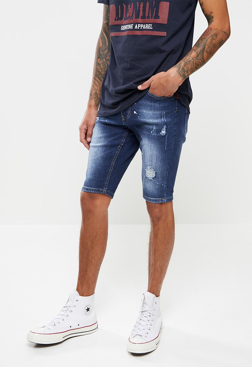 SOVIET - M ambrosio denim short  - dk indigo