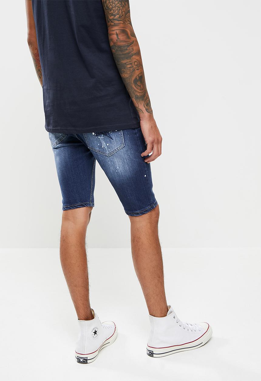 SOVIET - M ambrosio denim short  - dk indigo