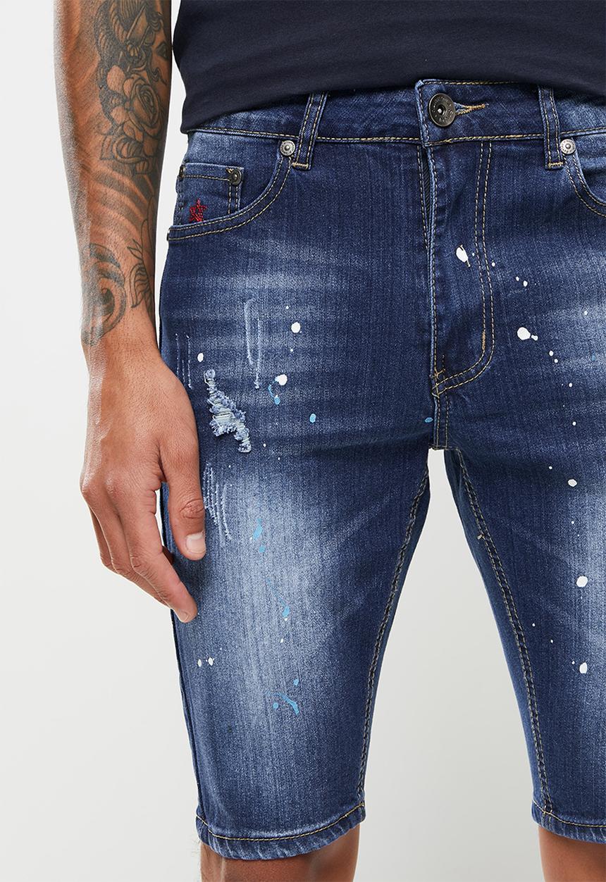 SOVIET - M ambrosio denim short  - dk indigo