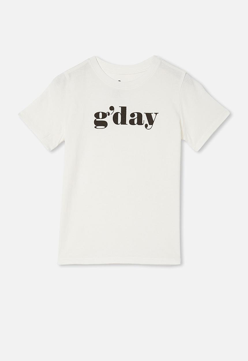 Cotton On - Max short sleeve tee - retro white