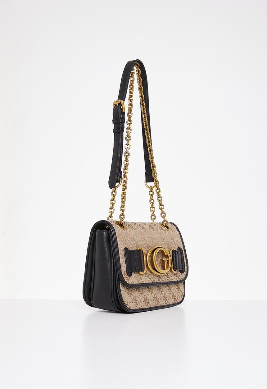 GUESS - Aviana small cnvrtble xbody flap - brown & black 