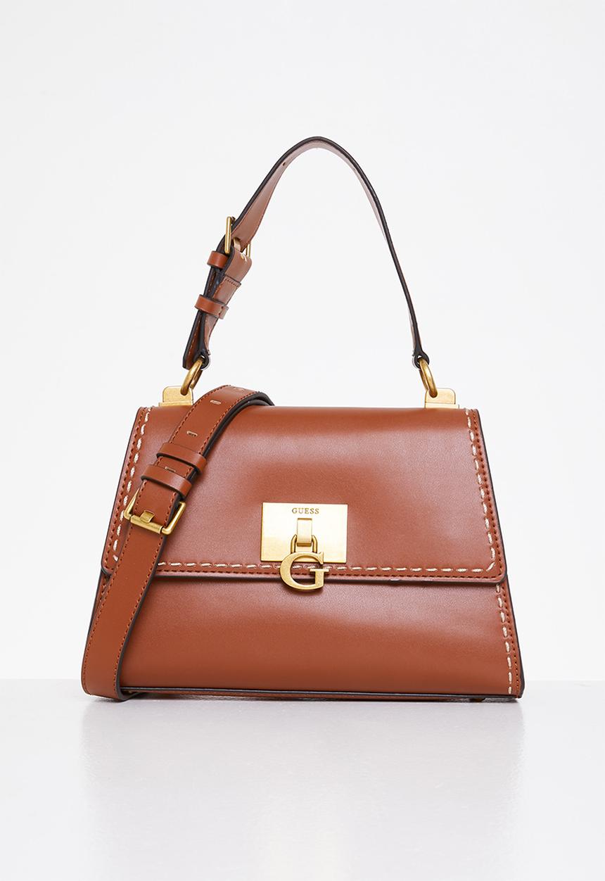 GUESS - Stephi top handle flap - brown