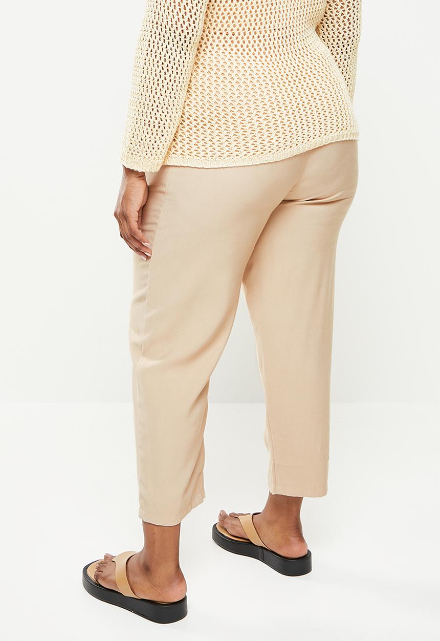 Me&B - Plus tapered leg pant - stone