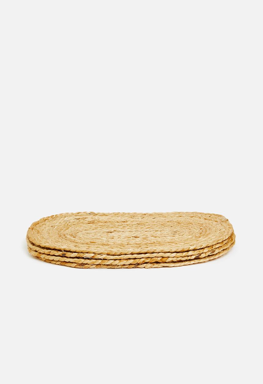 Sixth Floor - Hava oval woven placemat set of 4 - jute