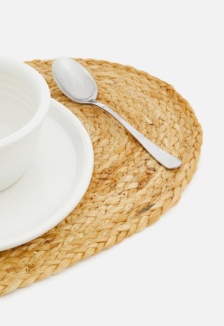 Sixth Floor - Hava oval woven placemat set of 4 - jute