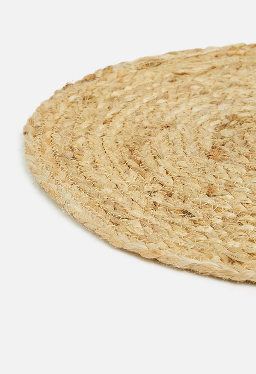 Sixth Floor - Hava round placemat set of 4 - jute