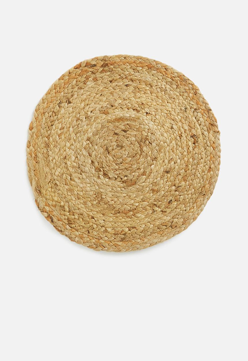 Sixth Floor - Hava round placemat set of 4 - jute