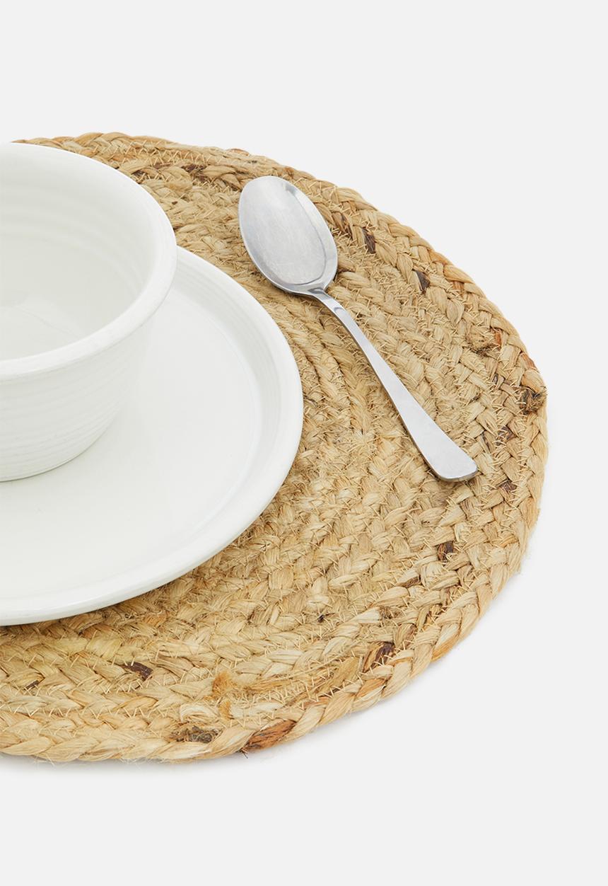 Sixth Floor - Hava round placemat set of 4 - jute