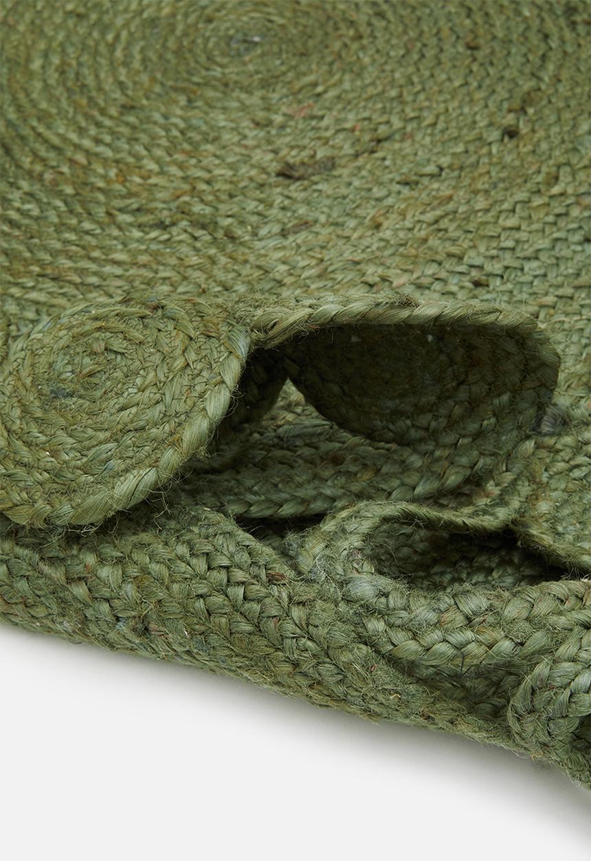 Sixth Floor - Green dial jute rug - green