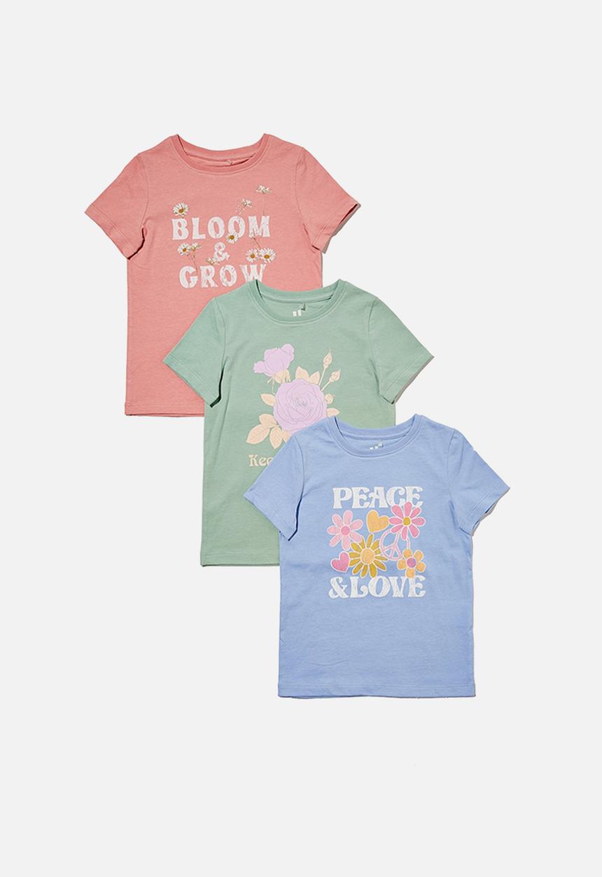 Cotton On - Girls multipack short sleeve tee 3 pack - multi