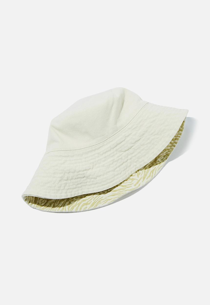 Rubi - Elly reversible wide brim bucket hat - zinnea zebra/retro green