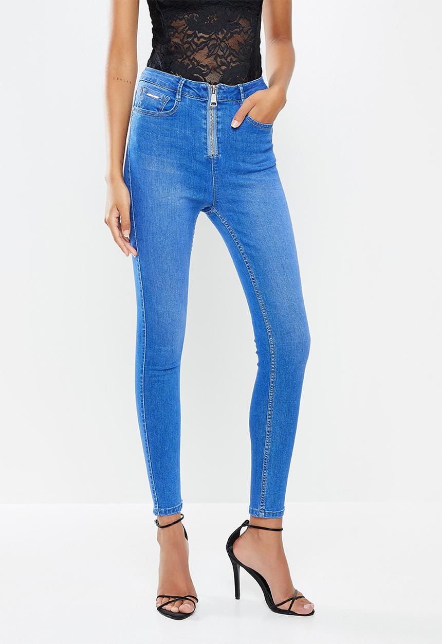 SISSY BOY - Ryder skinny with exposed zip - periwinkle