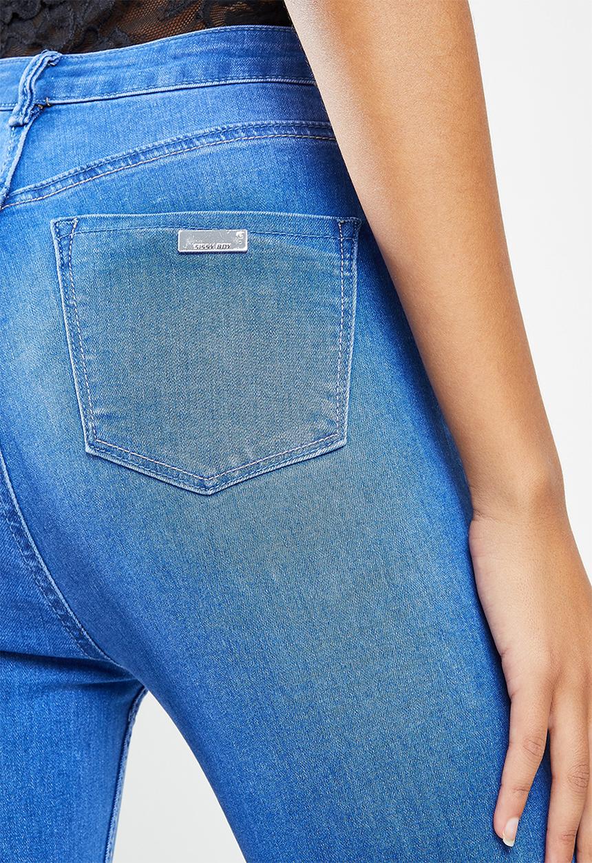 SISSY BOY - Ryder skinny with exposed zip - periwinkle