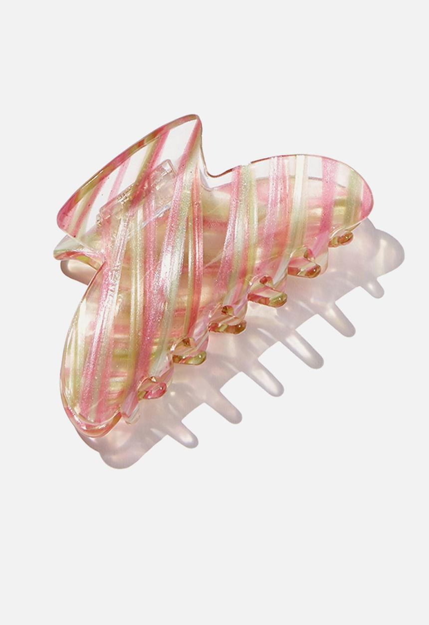 Rubi - Naomi hair claw - candy pink stripe