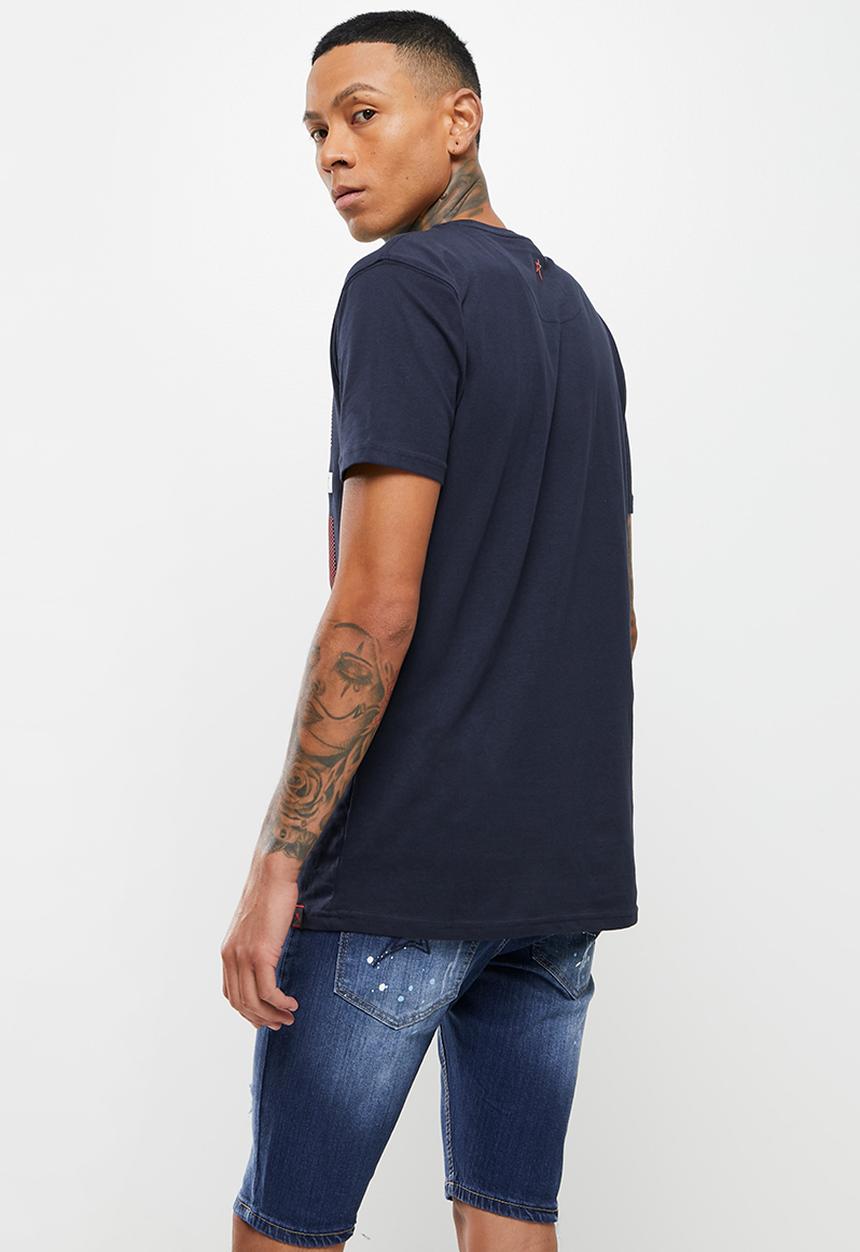 SOVIET - M firmino short sleeve logo tee  - navy