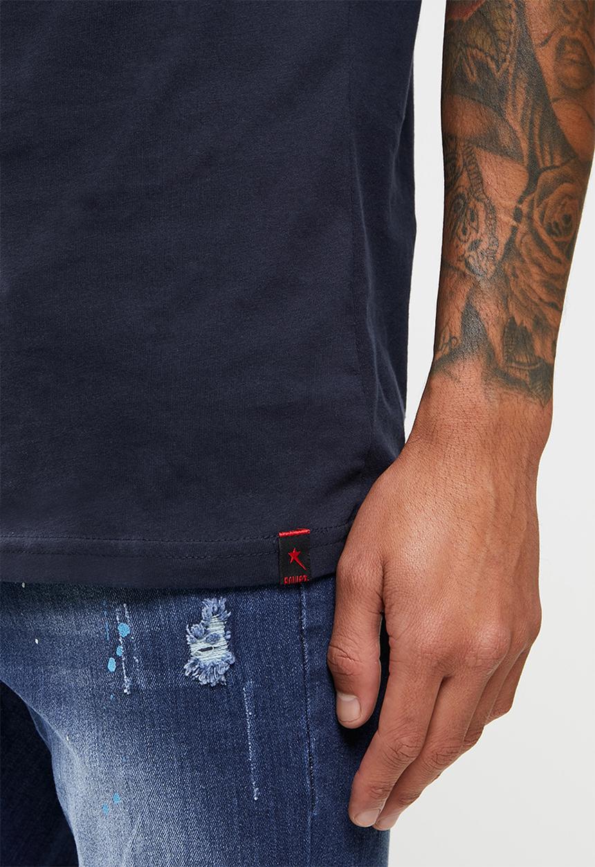 SOVIET - M firmino short sleeve logo tee  - navy