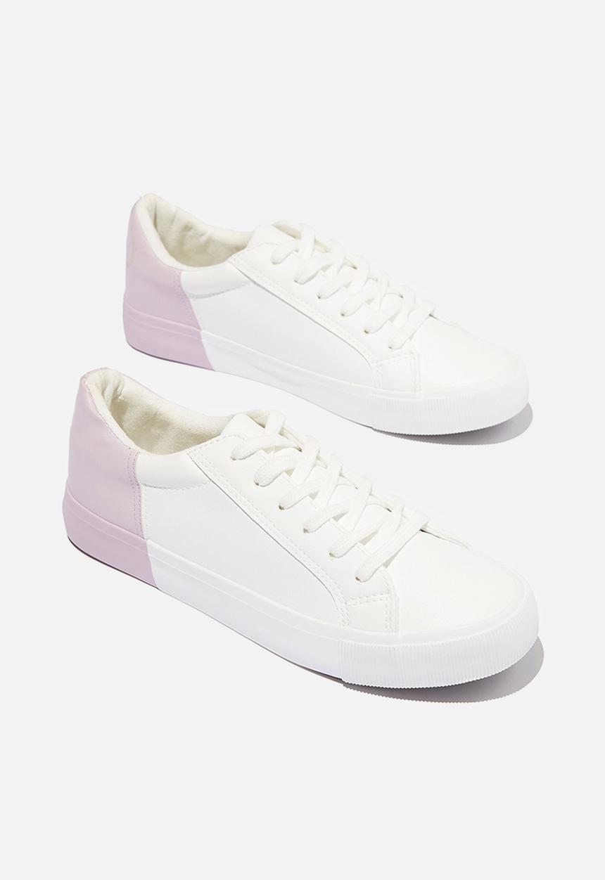 Cotton On - Emily sleek low rise sneaker - white lilac splice