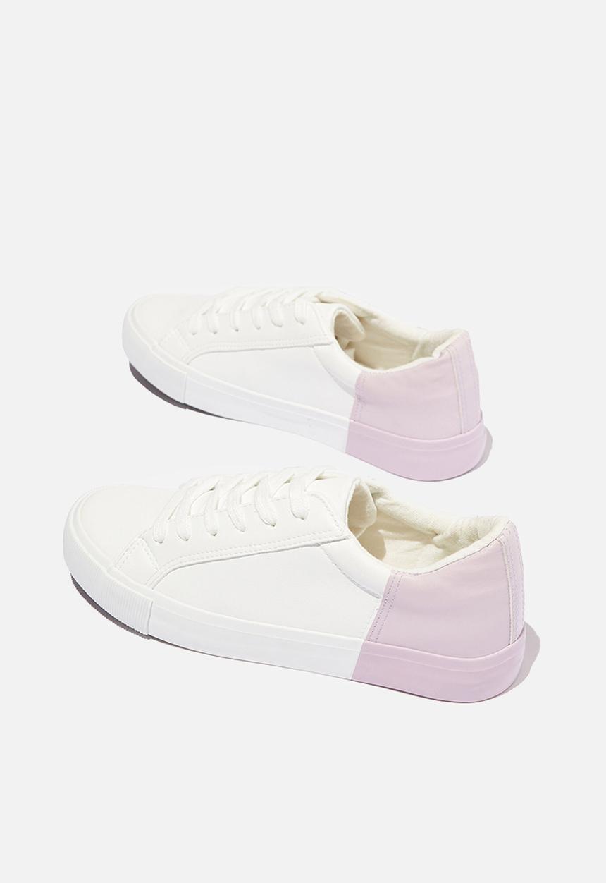 Cotton On - Emily sleek low rise sneaker - white lilac splice
