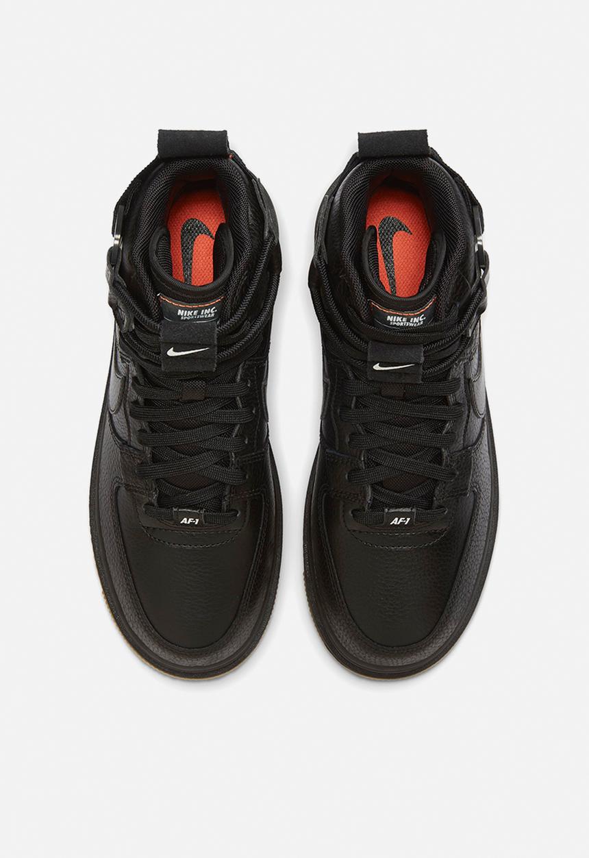 Nike - Air force 1 high utility 2.0 - black/summit white-orange-gum med brown