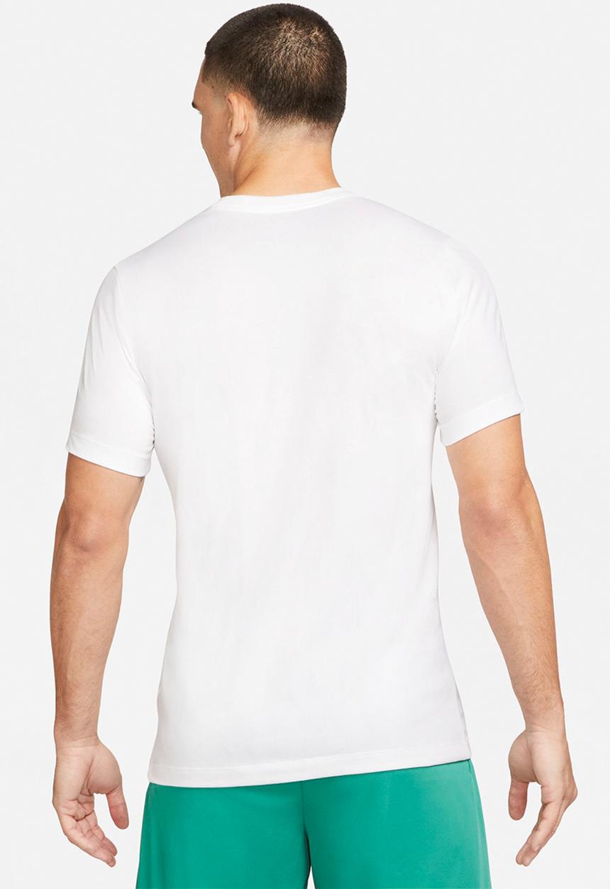 Nike - M nk df tee sc hldy - white & green 