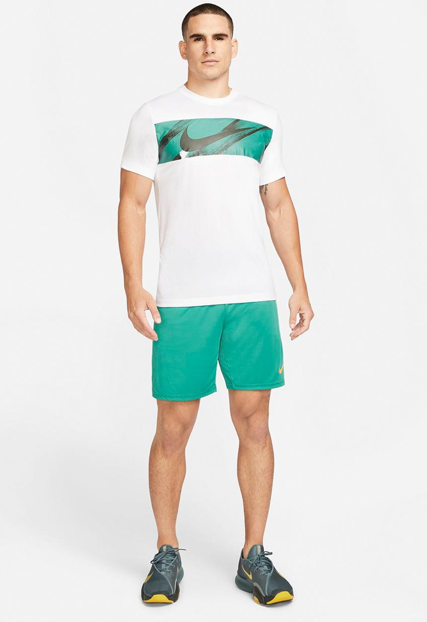 Nike - M nk df tee sc hldy - white & green 