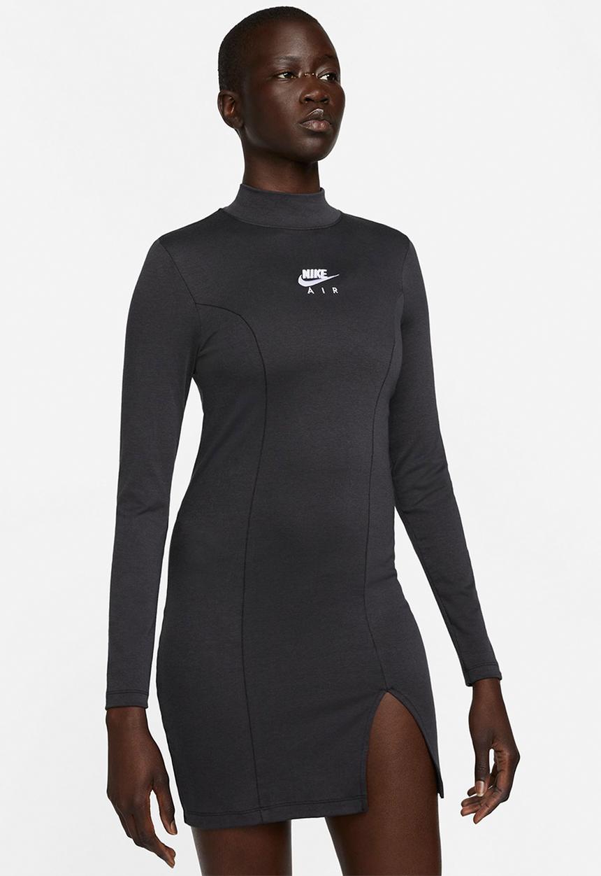 Nike - W nsw air long sleeve dress - black