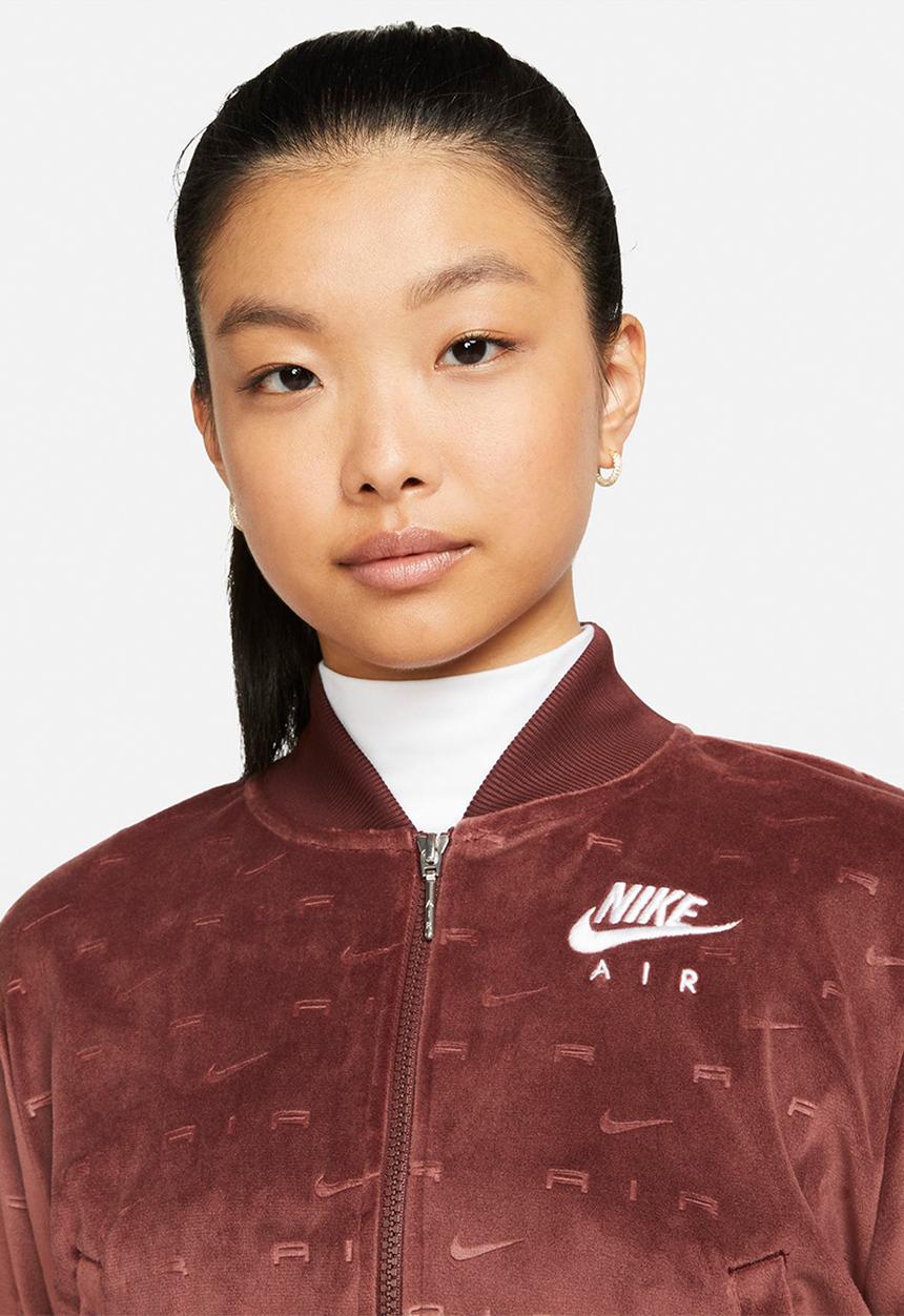 Nike - W nsw air velour jacket - brown