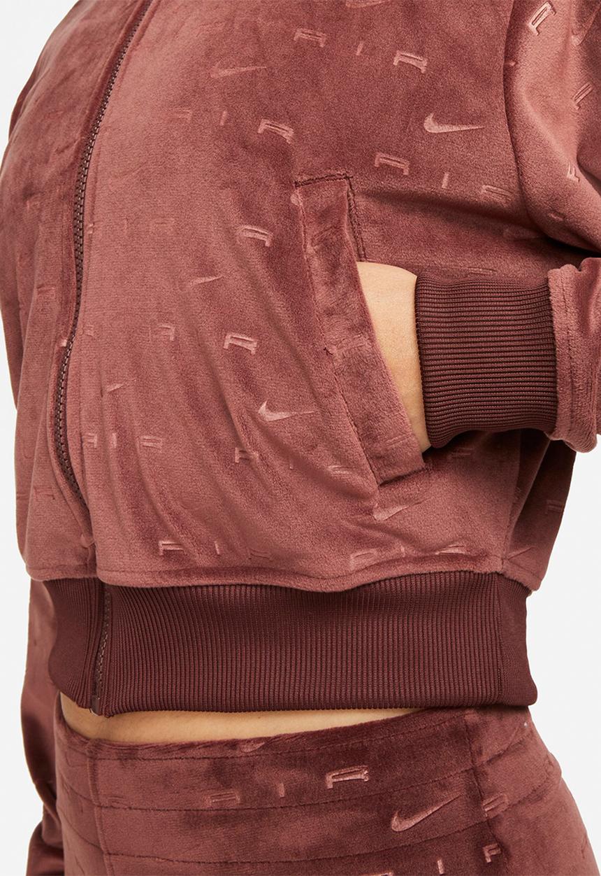 Nike - W nsw air velour jacket - brown