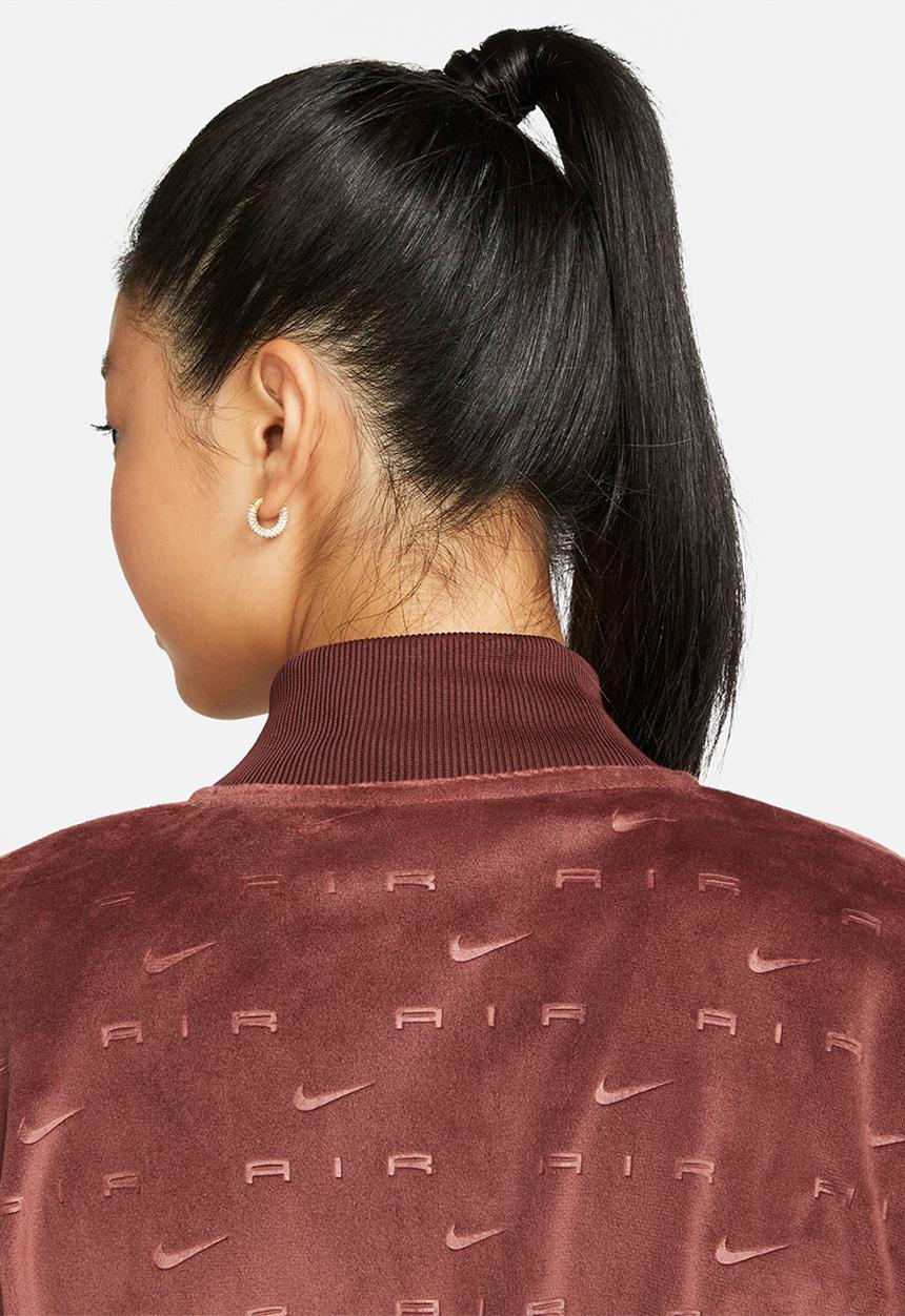 Nike - W nsw air velour jacket - brown