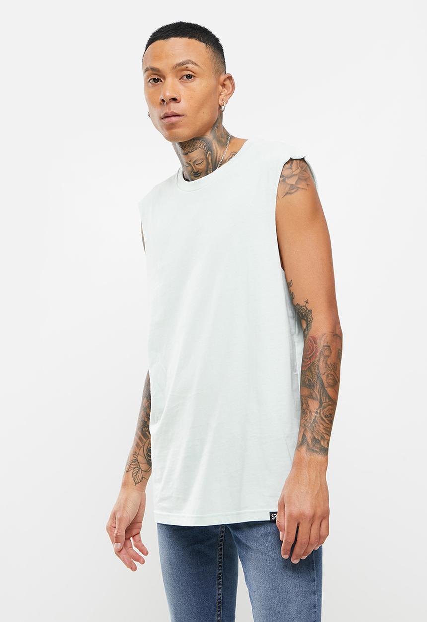 STYLE REPUBLIC - Cut off sleeve vest - dusty blue
