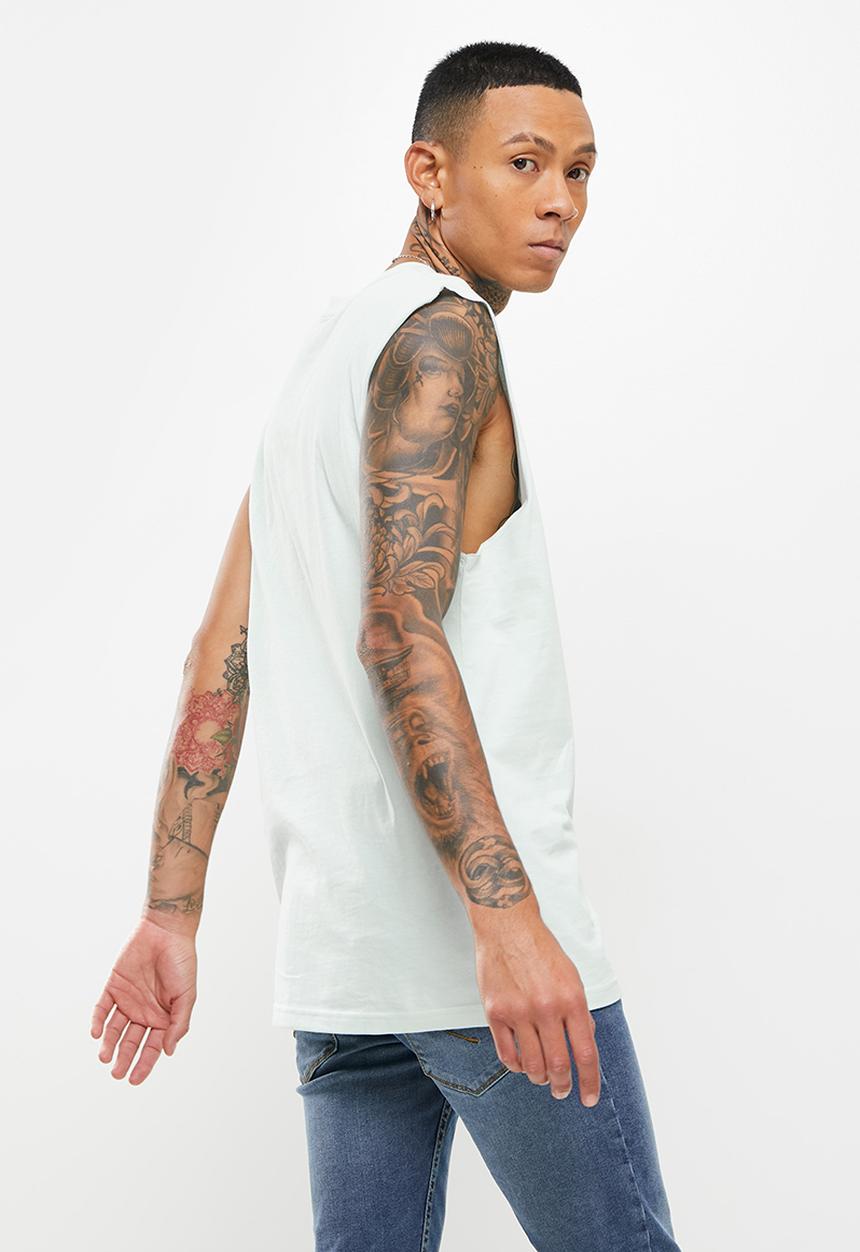STYLE REPUBLIC - Cut off sleeve vest - dusty blue
