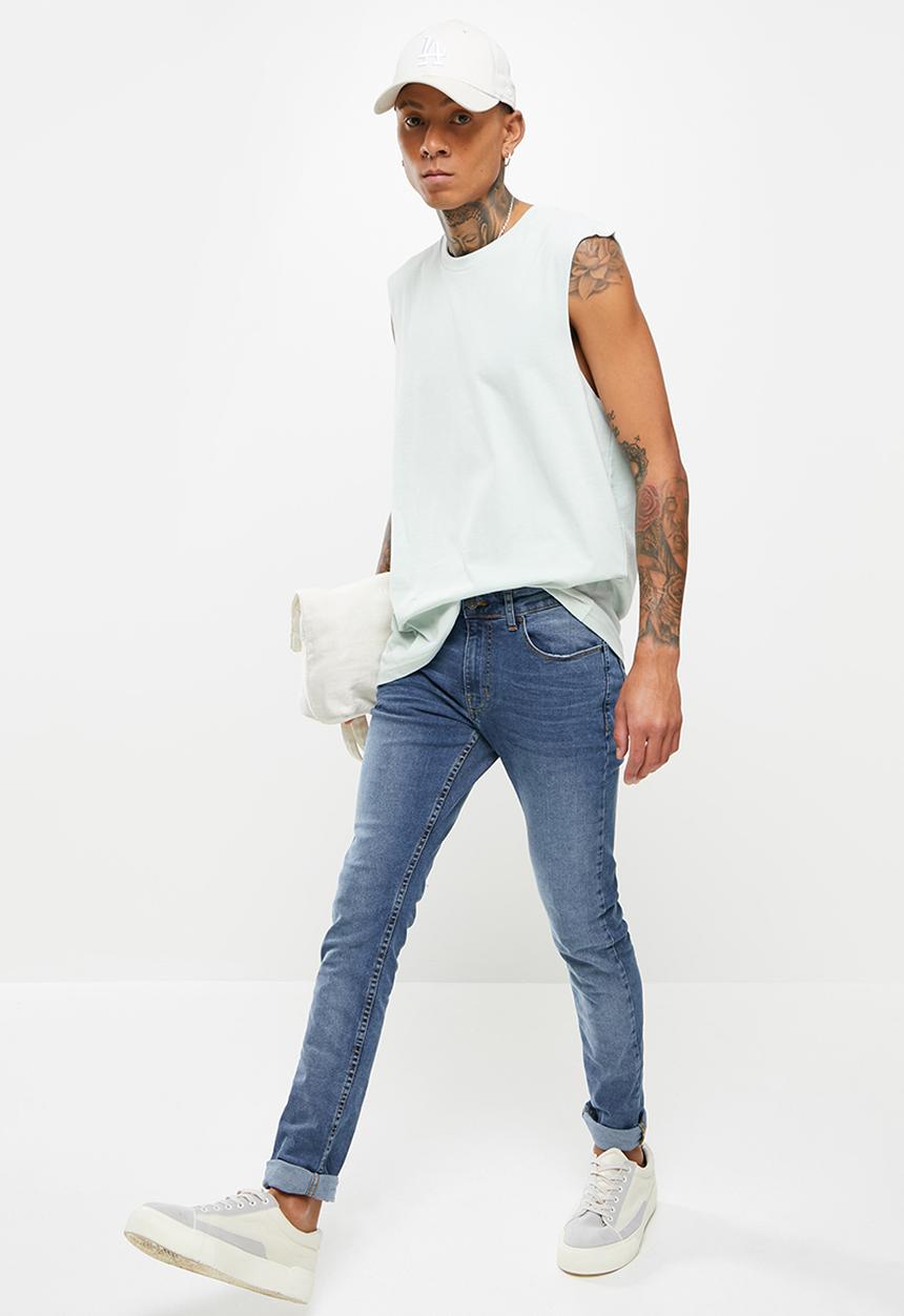STYLE REPUBLIC - Finn skinny fit jeans - mid blue 