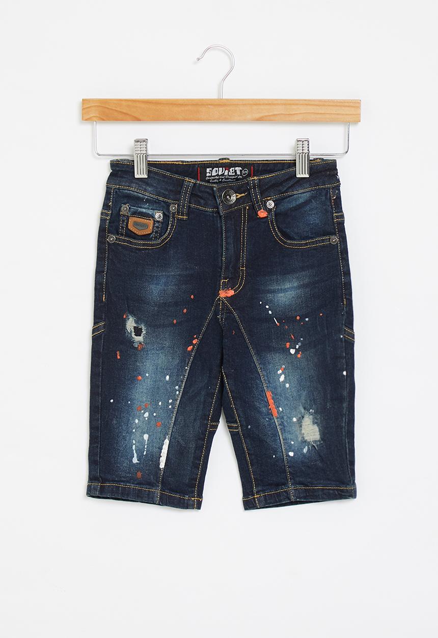SOVIET - B bonfanti boys denim short - blue 