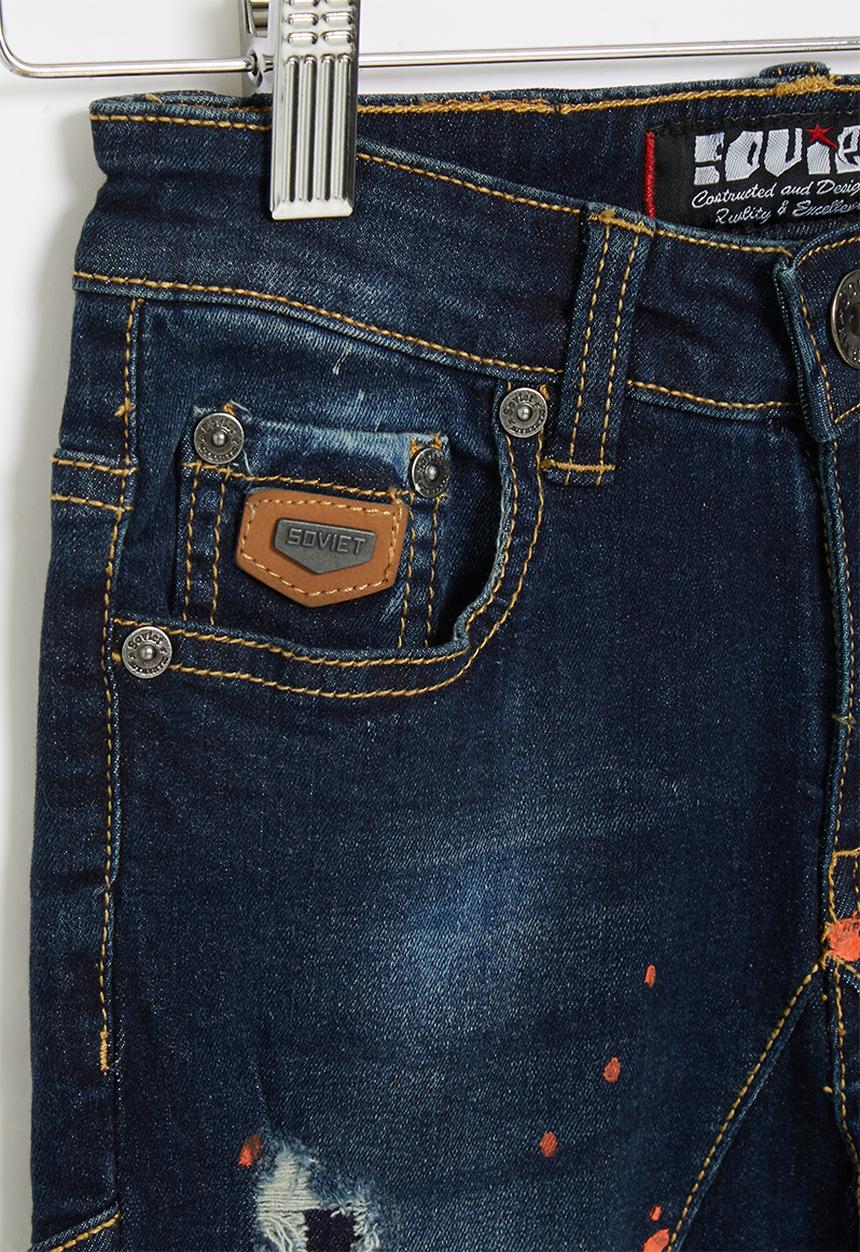 SOVIET - B bonfanti boys denim short - blue 