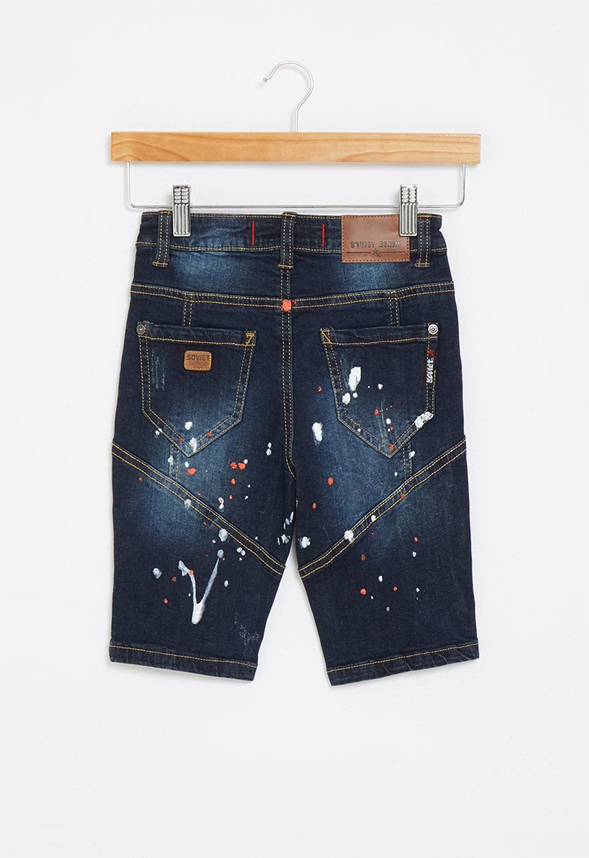 SOVIET - B bonfanti boys denim short - blue 