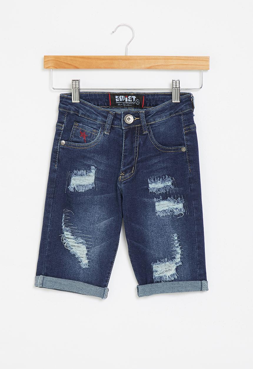 SOVIET - B rebel boys denim short - blue
