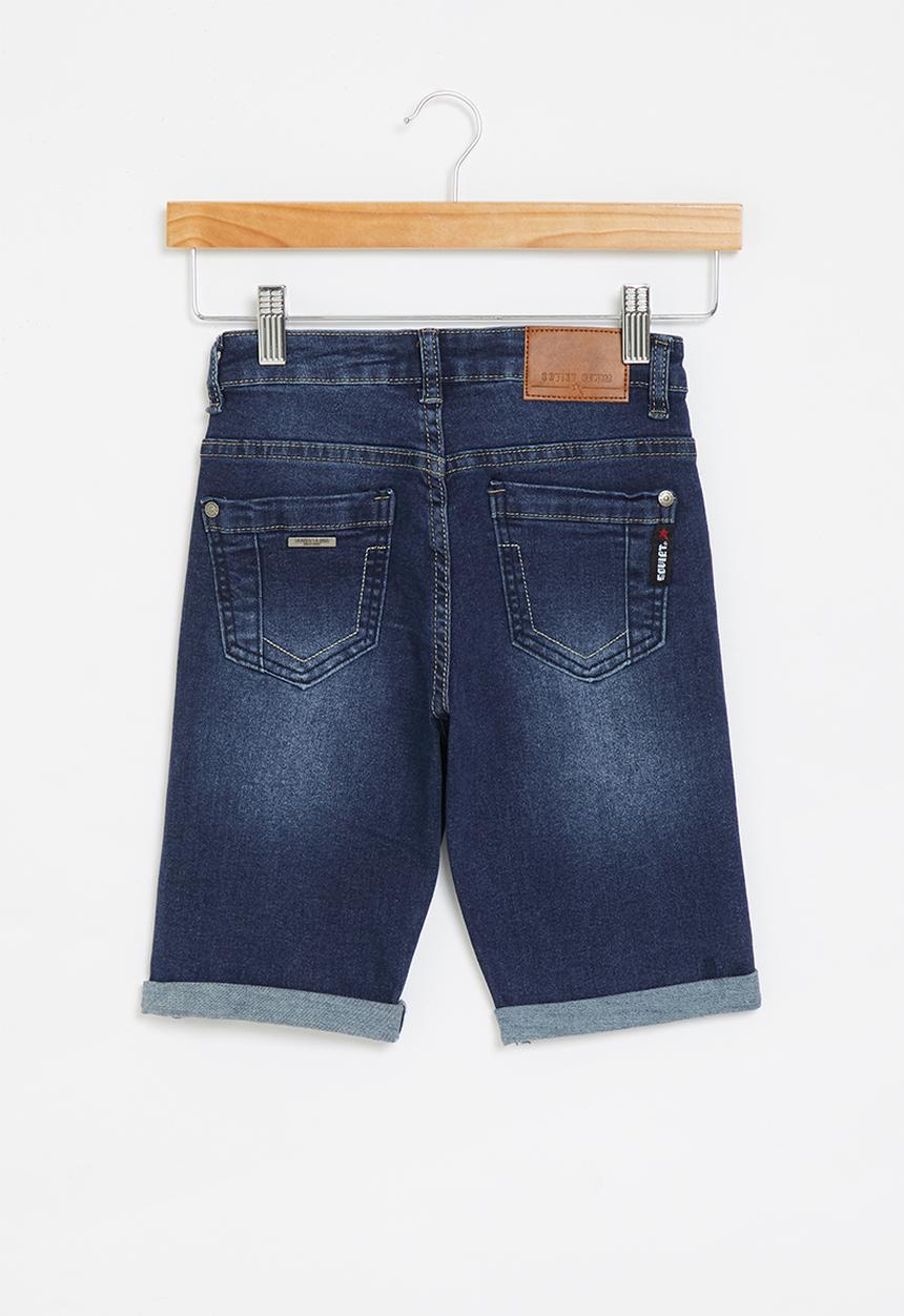 SOVIET - B rebel boys denim short - blue