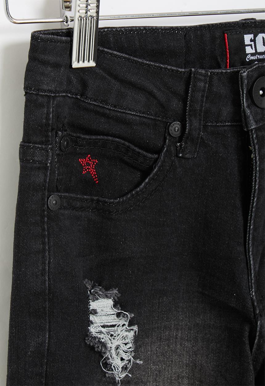 SOVIET - B hazard boys denim short - black 