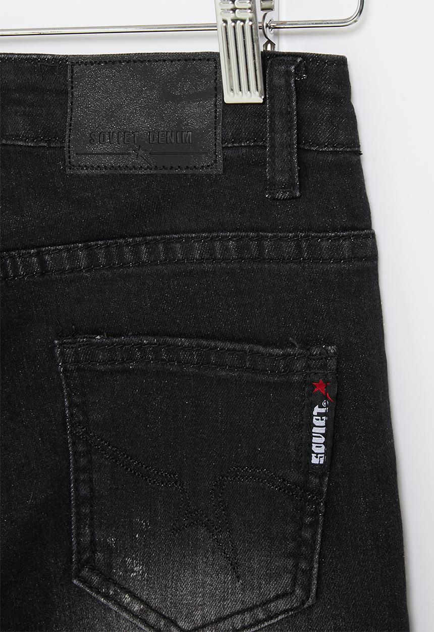 SOVIET - B hazard boys denim short - black 