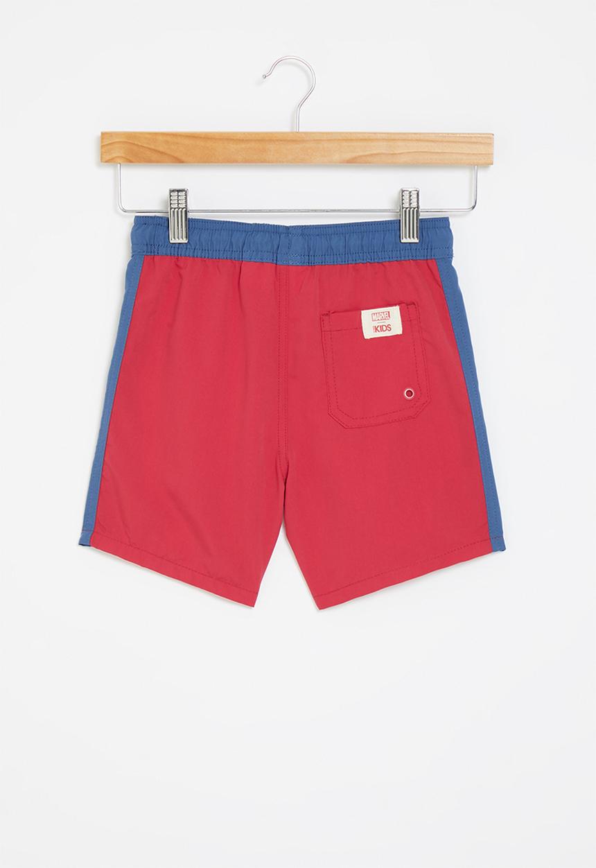 Cotton On - License marvel boardshort - lcn mar lucky red/spiderman