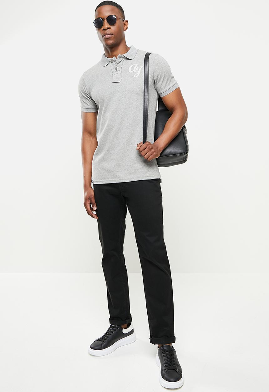 Aca Joe - Big hd logo golfer - grey melange