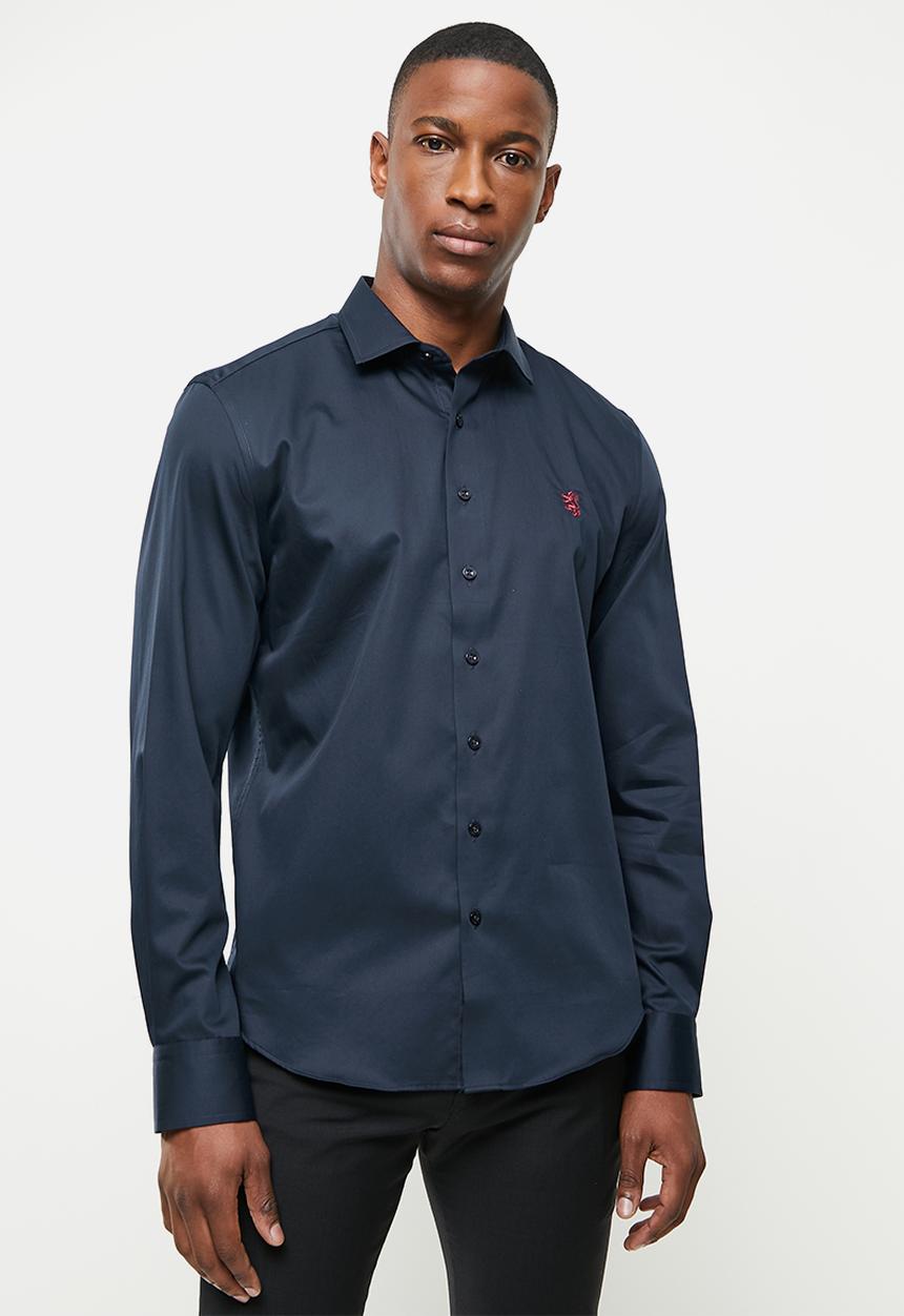 Pringle of Scotland - Core tailored long sleeve shirt - navy