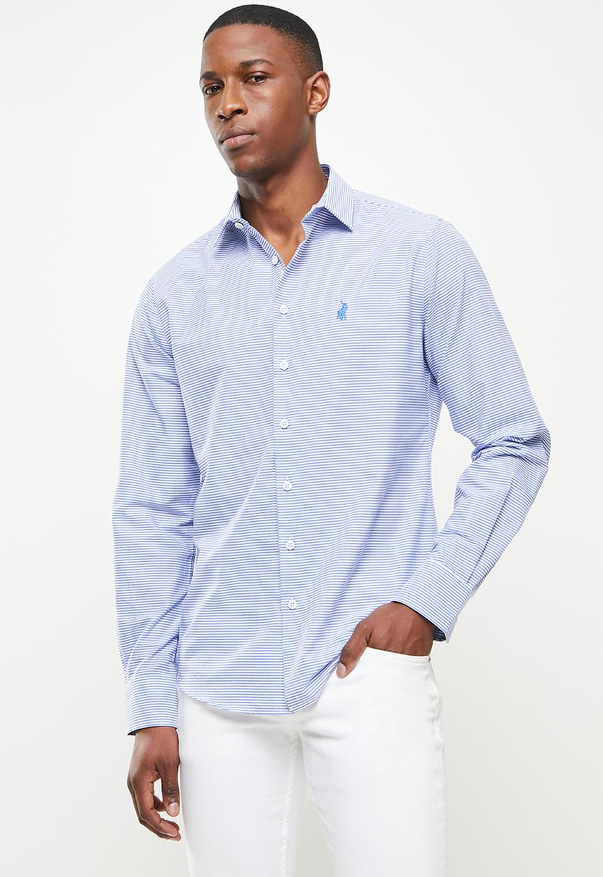 POLO - Ortega stripe long sleeve shirt - blue