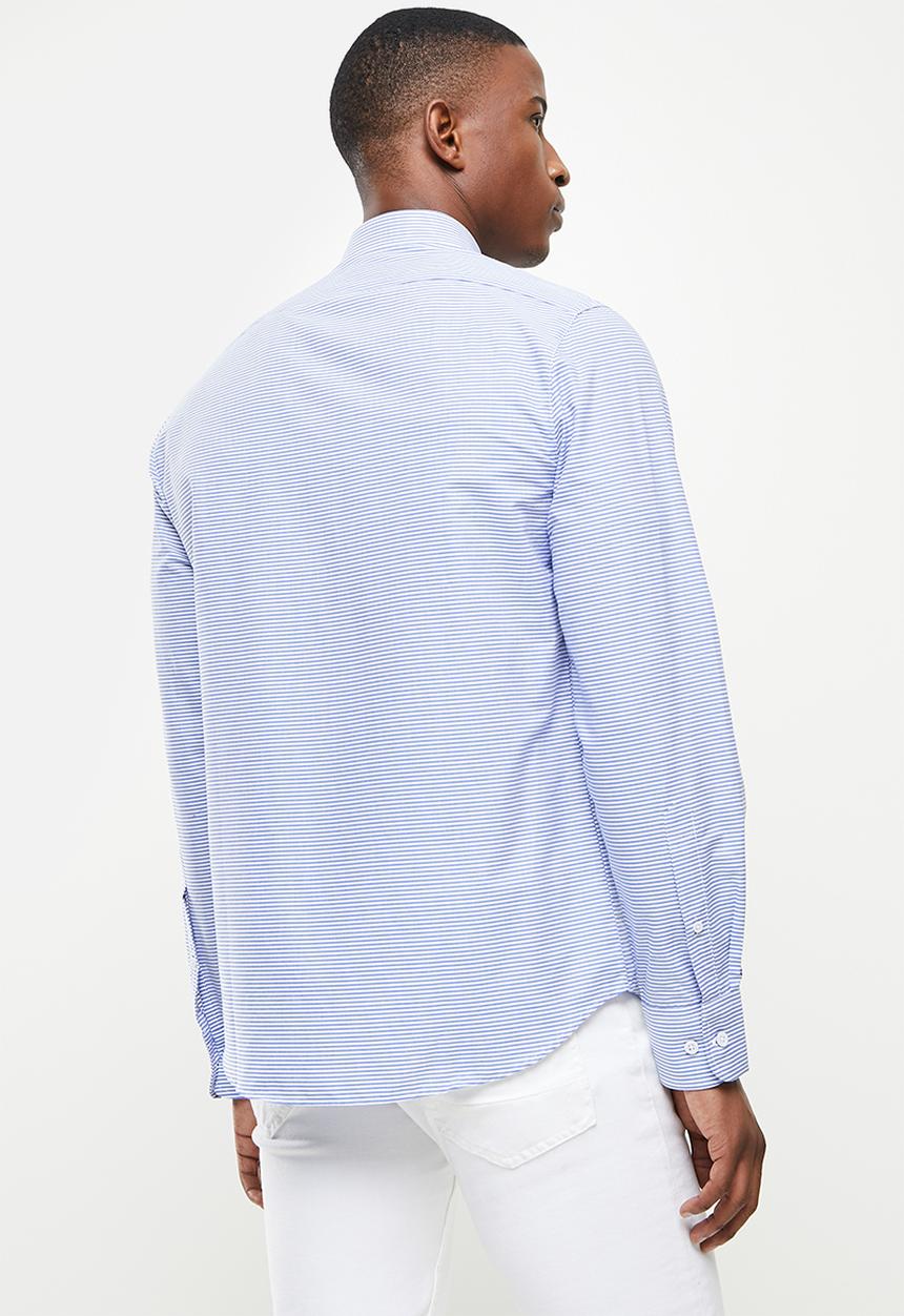 POLO - Ortega stripe long sleeve shirt - blue