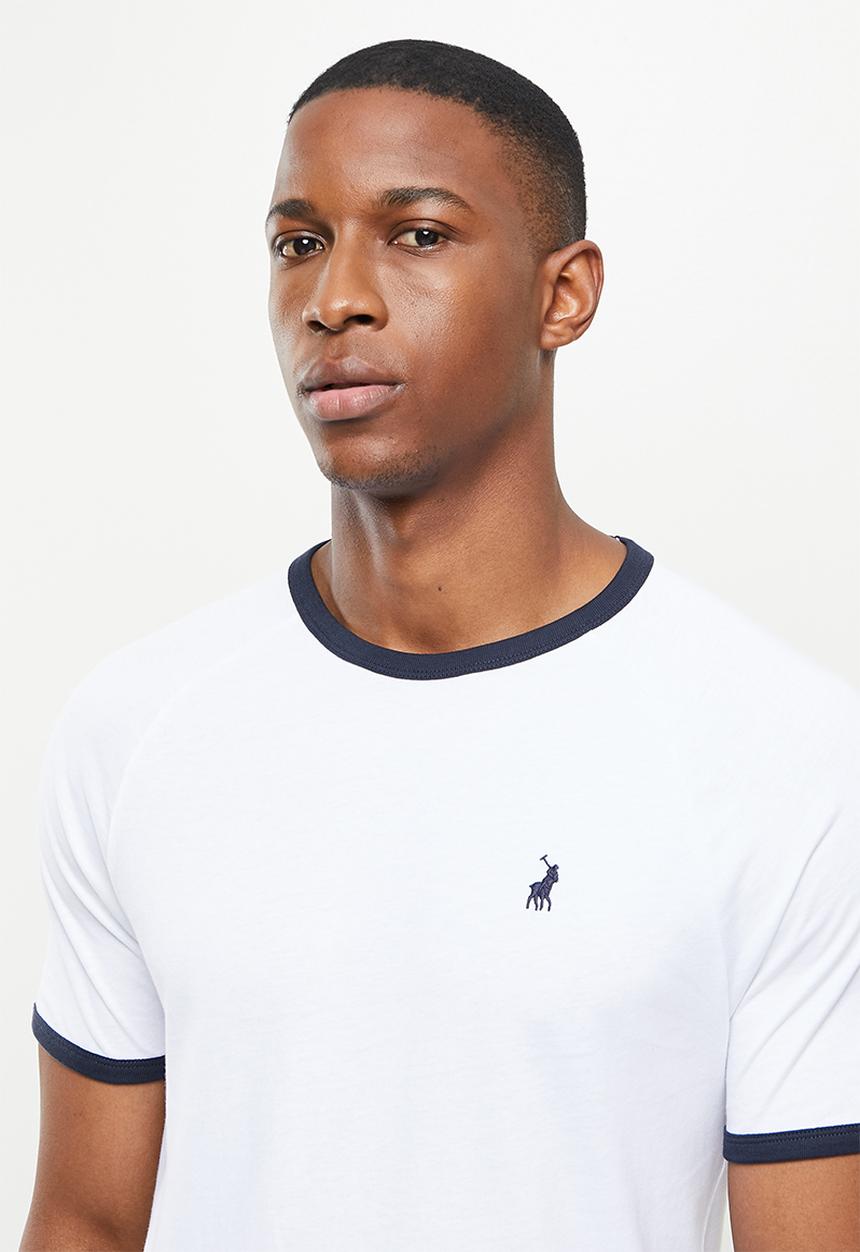 POLO - Kevin short sleeve ringer tee - white