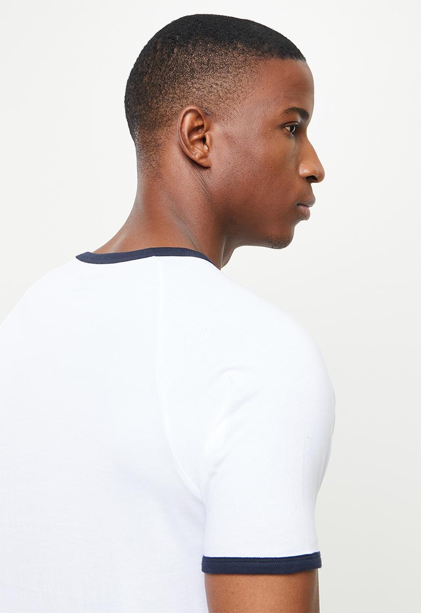 POLO - Kevin short sleeve ringer tee - white