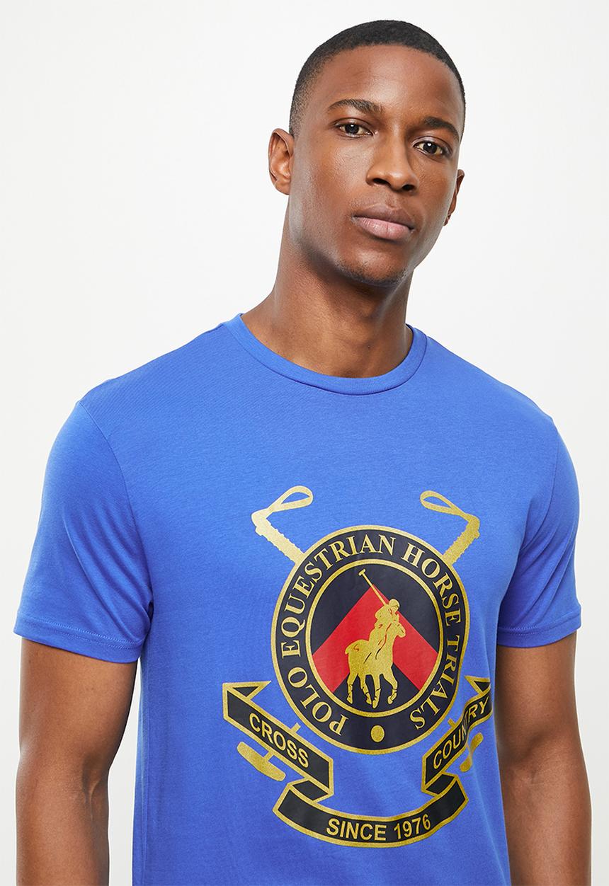 POLO - Oswald big crest short sleeve tee - cobalt