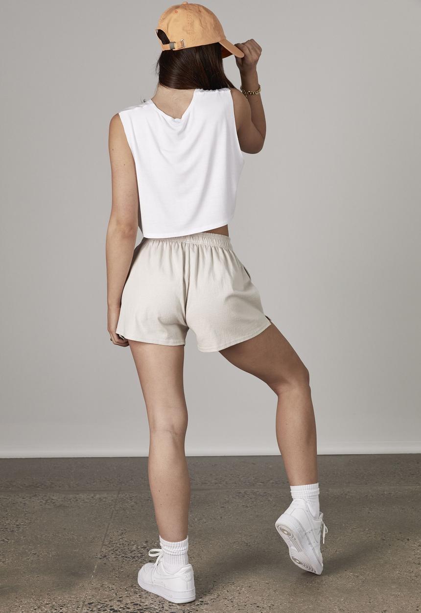 Factorie - Heavy weight jersey short - light stone/pool club