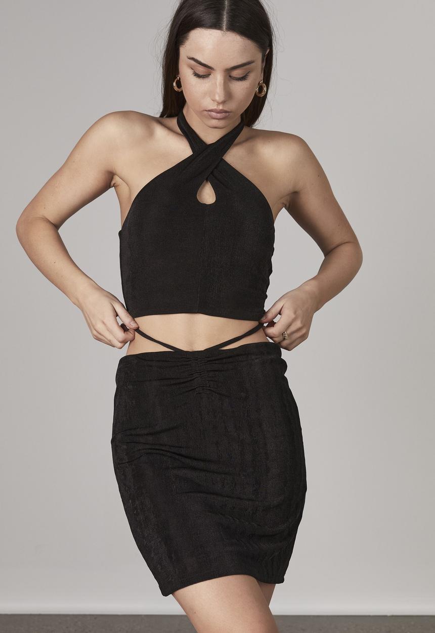 Factorie - Cross front halter - black