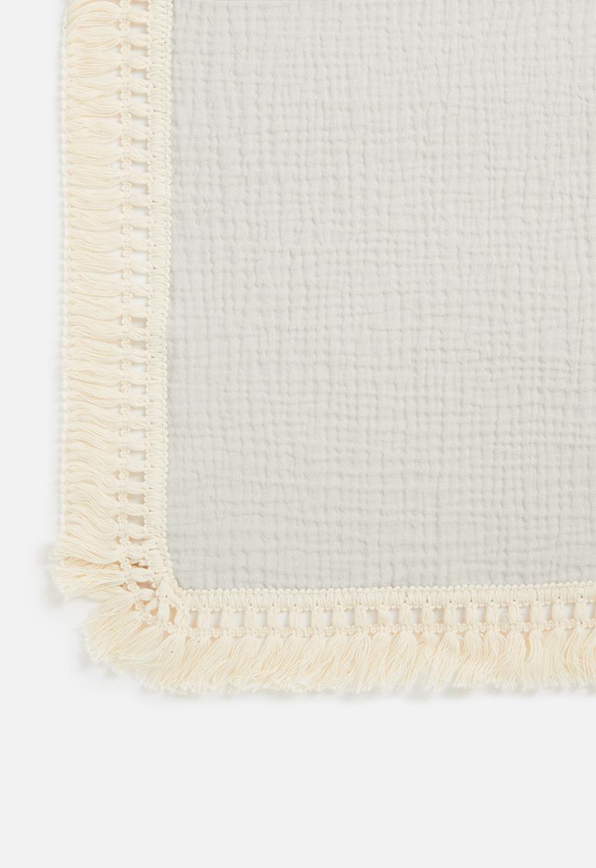 Sixth Floor - Tassel muslin blanket  - grey